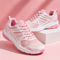 รองเท้าผ้าใบ Running Sneakers สีชมพูขาว